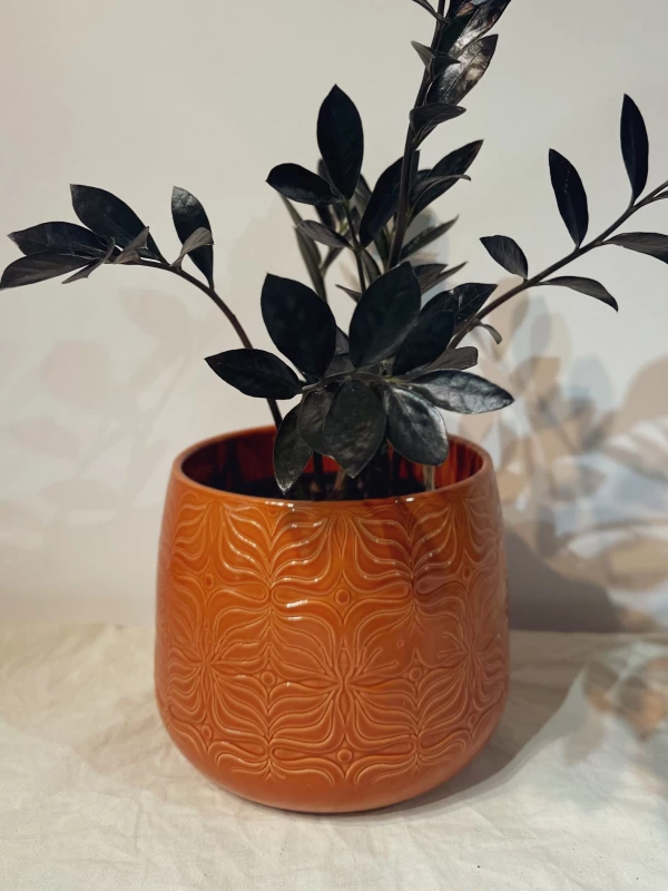 Cachepot Flor Cognaque